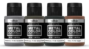 Vallejo Zestaw Metal Color 4 farby - Engine Vallejo 77604 - Kolejki i akcesoria - miniaturka - grafika 1
