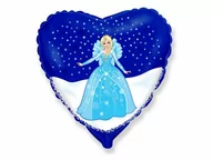 Urodziny dziecka - Balon foliowy serce Elsa Frozen - Kraina Lodu - 47 cm - 1 szt. - miniaturka - grafika 1