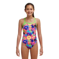 Stroje kąpielowe dla dziewczynek - Strój kąpielowy dziewiczęcy Funkita Lotsa Pop Single Strap - miniaturka - grafika 1