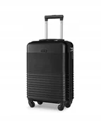 Walizki - Walizka Kabinowa Podróżna Na Kółkach Twarda PUCCINI Czarna ABS028C-1 - miniaturka - grafika 1