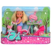 Lalki dla dziewczynek - Simba Evi - Na Rowerze Turystycznym z przyczepką - miniaturka - grafika 1