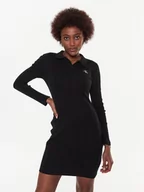 Sukienki - Calvin Klein Jeans Sukienka dzianinowa J20J220352 Czarny Regular Fit - miniaturka - grafika 1