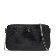 Torebki damskie - Torebka Calvin Klein Lizard Embossed Lthr Mini Wallet LV04F1071G Czarny - miniaturka - grafika 1