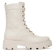 Botki damskie - Trzewiki Guess FLTYAN ELE10 Écru - miniaturka - grafika 1