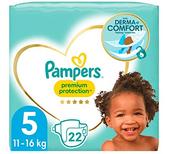 Pieluchy - Pampers Premium Protection rozmiar 5, 22 pieluchy, 11 kg-16 kg, najlepszy komfort i ochrona dla skóry wrażliwej - miniaturka - grafika 1