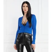 Swetry damskie - Patrizia Pepe Wełniany kardigan | Longline Fit - miniaturka - grafika 1