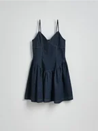 Sukienki - Reserved - Jeansowa sukienka mini - granatowy - miniaturka - grafika 1
