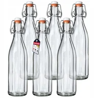 Domowy wyrób alkoholu - Butelka Szklana Na Nalewkę Wino Sok Korek 1L 6Szt - miniaturka - grafika 1