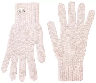 Calvin Klein Re-Lock damskie rękawiczki dzianinowe, Pale Mauve, Rozmiar uniwersalny - Rękawiczki - miniaturka - grafika 1