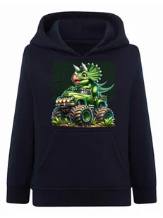 Chłopięca bluza z kapturem Dino super racer granatowa Tup Tup - Bluzy dla chłopców - miniaturka - grafika 1