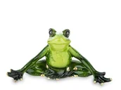 Figurki dekoracyjne - Figurka ART-POL Żaba yoga, zielona, 8,5x15x5 cm - miniaturka - grafika 1