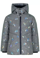 Kurtki i płaszcze dla dziewczynek - SALT AND PEPPER Dziewczęca kurtka outdoorowa Refl. AOP, Dove Grey, 92 cm - miniaturka - grafika 1