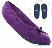 Kapcie damskie - Kapcie w postaci baletek w kolorze śliwki ballerinki ATTRACTIVE  roz. 29/30 - miniaturka - grafika 1