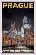 Podkładki pod mysz - PODKŁADKA POD MYSZ Z Nadrukiem 22x18 cm Czechy Praga Vintage Tekst Prezent - miniaturka - grafika 1