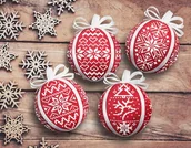 Pasmanteria - Haft krzyżykowy - Zestaw do haftu - Bombki skandynawskie - miniaturka - grafika 1