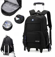 Plecaki szkolne i tornistry - Plecak młodzieżowy szkolny szkoła na kółkach stelaż Szkoła Podróż (D076) - miniaturka - grafika 1