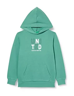 United Colors of Benetton Chłopięca bluza z kapturem z długim rękawem, Ciemnozielony 283, 130 - Bluzy dla chłopców - miniaturka - grafika 1