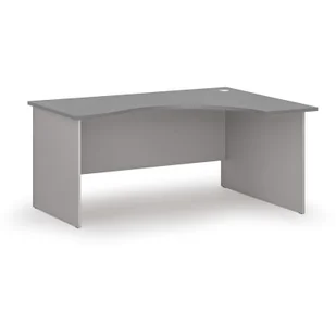 Biurko narożne PRIMO GRAY, 1600 x 1200 mm, prawe, szary/grafit - Biurka - miniaturka - grafika 1
