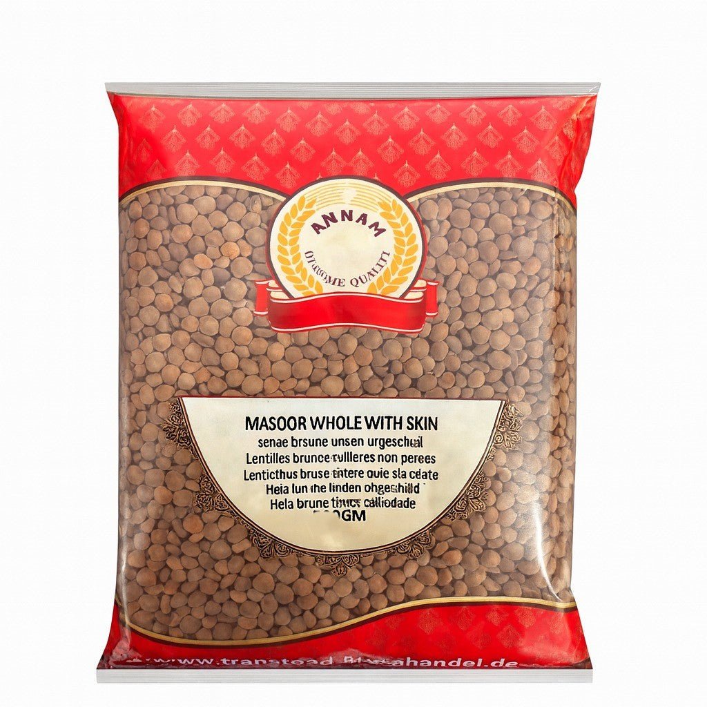 Soczewica brązowa cała Annam Masoor Whole With Skin 2 kg – delikatne ziarna