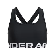 Biustonosze - Dziewczęcy biustonosz treningowy Under Armour G Crossback Bra - czarny - miniaturka - grafika 1