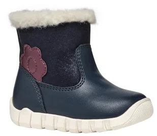 Geox Baby IUPIDOO Girl B Botki, granatowe/śliwkowe, 35 EU, Granatowa śliwka, 2 UK Child - Botki damskie - miniaturka - grafika 1
