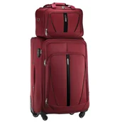 Walizki - Zestaw Walizka Duża i Torba z Codury Czerwony - miniaturka - grafika 1