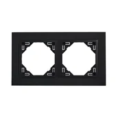 Klawisze i ramki - Efapel Ramka podwójna LOGUS 90 Czarny - miniaturka - grafika 1