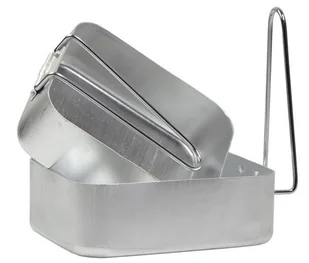 Highlander 1.5L i 1.3L kemping aluminium Mess Tins, srebrny Camping-Kochgeschirr - Kuchnia turystyczne i akcesoria - miniaturka - grafika 1