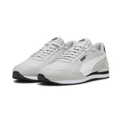 Buty trekkingowe damskie - Skórzane sneakersy unisex ST Runner v4 PUMA Cool Light Gray White Black - miniaturka - grafika 1