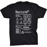 Koszulki męskie - Nauczyciel Etykieta Koszulka Prezent Nauczyciela - miniaturka - grafika 1