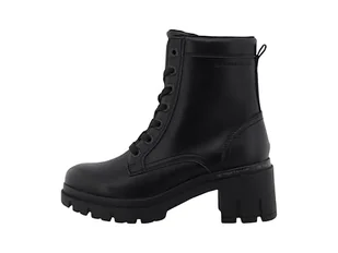 Tom Tailor Damskie 6390410009 Modne kozaki, czarne, 38 EU, czarny, 38 EU - Kozaki damskie - miniaturka - grafika 1