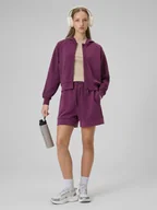 Spodenki damskie - 4F Spodenki dresowe z modalem damskie - fioletowe XXL - miniaturka - grafika 1