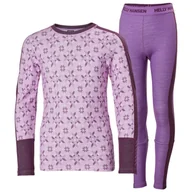 Pozostała odzież narciarska - Helly Hansen Graphic Lifa Merino, komplet, junior, fioletowy - miniaturka - grafika 1