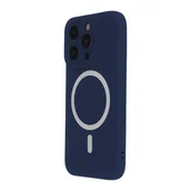 Etui i futerały do telefonów - Etui TECTO SHIELD Silicon Soft Mag do Apple iPhone 14 Pro Ciemno-niebieski - miniaturka - grafika 1