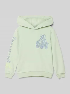 Bluza o kroju regular fit z mieszanki bawełny z nadrukiem z przodu i na rękawach - Swetry dla chłopców - miniaturka - grafika 1
