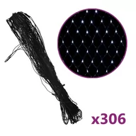 Lampy ogrodowe - vidaXL Lumarko Siatka z lampek LED, zimna biel, 3x3 m, 306 LED 328779 - miniaturka - grafika 1