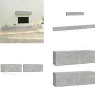 Szafki RTV - vidaXL 6-częściowa szafka pod TV betonowa szara drewniana - Szafka pod TV - Szafka pod TV - Szafka ścienna - Szafka ścienna - miniaturka - grafika 1