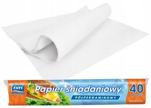 Papier śniadaniowy 23 x 33 cm 40 arkuszy biały do pieczenia - Folia, papier śniadaniowy, serwetki - miniaturka - grafika 1