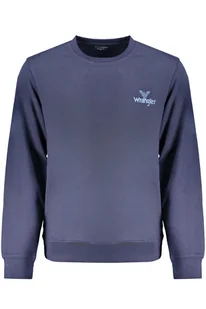 NIEBIESKA BLUZA MĘSKA BEZ ZAMKA WRANGLER - Bluzy męskie - miniaturka - grafika 1
