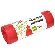 Akcesoria medyczne - Worki na odpady medyczne, czerwone 60L - 20 szt. - miniaturka - grafika 1