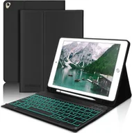 Etui do tabletów - ETUI Z KLAWIATURĄ APPLE IPAD 10.2 9/8/7GEN CZARNE SOLIDNE AZERTY FRANCUSKI - miniaturka - grafika 1
