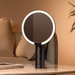 AMIRO Czarne Lusterko kosmetyczne z podświetleniem LED AML009M - Lusterka do makijażu - miniaturka - grafika 11