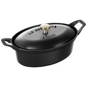 Garnki - Staub Garnuszek żeliwny owalny La Coquette 1,7 L czarny 40509-707-0 - miniaturka - grafika 1