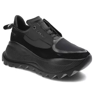 Czarne Sneakersy Carinii Wygodne Buty Damskie - Sneakersy damskie - miniaturka - grafika 1
