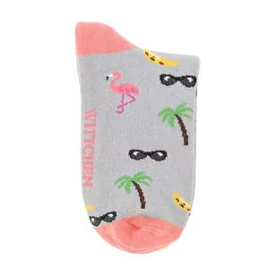 Damskie skarpetki w tropikalny wzór - Skarpetki męskie - miniaturka - grafika 1