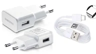 Ładowarki do telefonów - ŁADOWARKA SIECIOWA SAMSUNG FAST CHARGE SZYBKIE ŁADOWANIE 15W + KABEL USB C - miniaturka - grafika 1