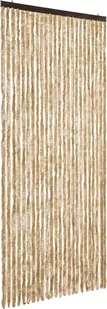 vidaXL Zasłona przeciwsłoneczna beżowa 100x200 cm szenilowa - Zasłony - miniaturka - grafika 1
