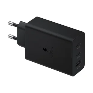 Samsung ładowarka sieciowa 2x USB Typ C / USB PPS, Power Delivery PD 65W, QC 3.0, AFC, FCP czarny (EP-T6530NBEGEU) - Ładowarki do telefonów - miniaturka - grafika 1
