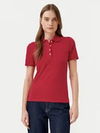 Koszulki i topy damskie - Tommy Hilfiger Polo 1985 WW0WW43225 Czerwony Slim Fit - miniaturka - grafika 1