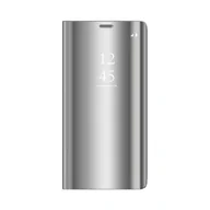 Etui i futerały do telefonów - TelForceOne Etui Smart Clear View do Samsung Galaxy A14 5G srebrne - miniaturka - grafika 1